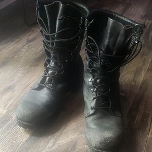 Vintage 1972 Black Viet Nam Lace-Up Combat Boots